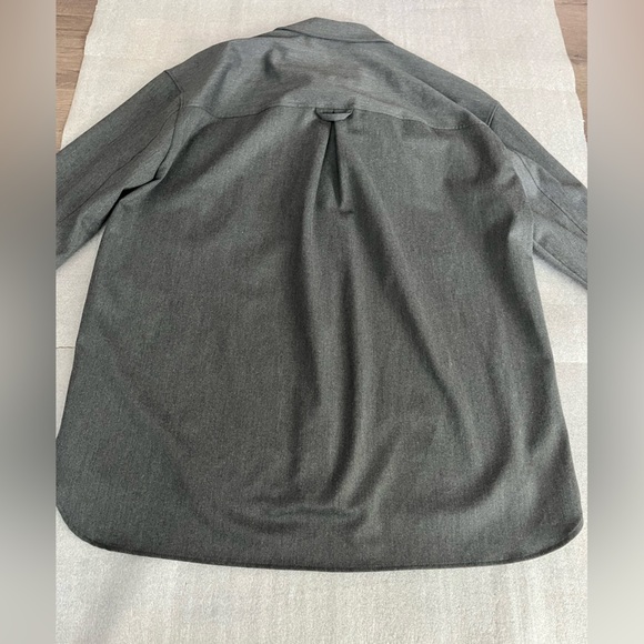 [L] Zara Women Dark Gray Relaxed Fit Shirt Jacket Shacket NWOT - Picture 11 of 11